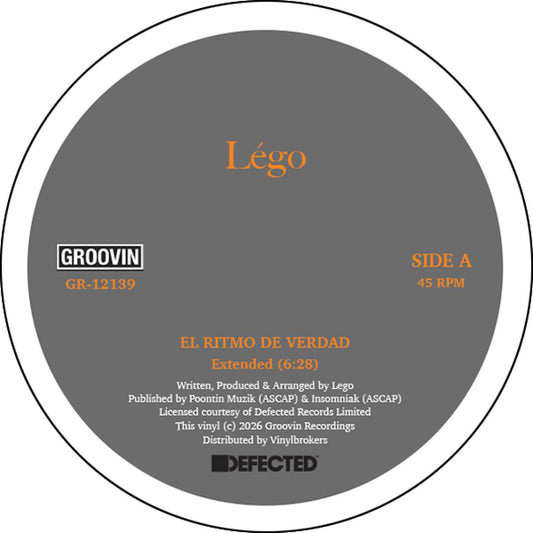Légo - (PRESALE 08/28/26) El Ritmo De Verdad (VINYL 12" Groovin GR-12139 2026) | NEW - HOUSE/LATIN *NEW*