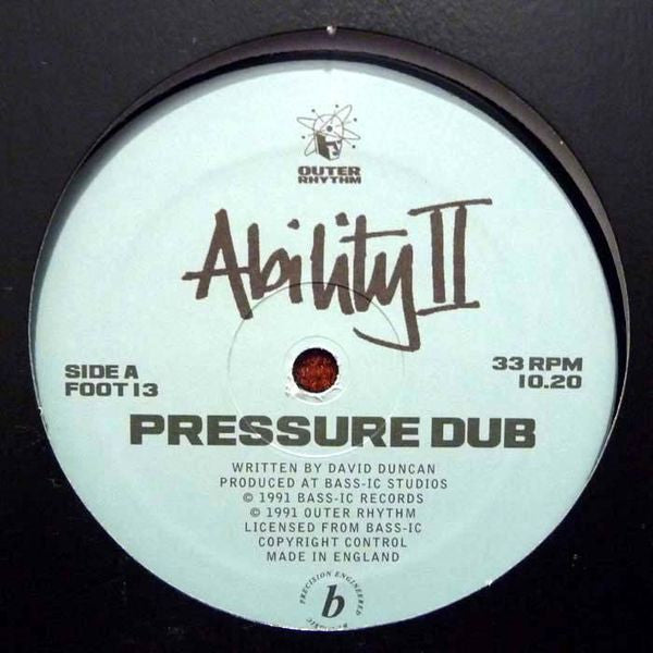 Ability II - Pressure Dub | Mint (M) Mint (M) - HOUSE *NEW/UNOFFICIAL*
