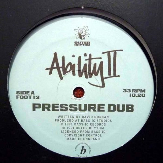 Ability II - Pressure Dub | Mint (M) Mint (M) - HOUSE *NEW/UNOFFICIAL*