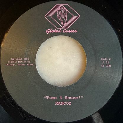 ManooZ - Jack The Bass / Time 4 Houze! (VINYL 7" GLOBAL CARESS GLOCAR009 2026) | Mint (M) Mint (M) - HOUSE / NEW *UNSEALED*