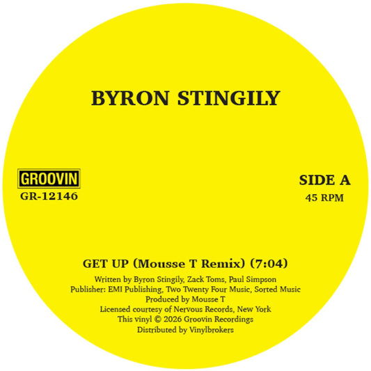 Byron Stingily - (PRESALE 11/27/26) Get Up (Everybody) (VINYL 12" Groovin) | NEW - HOUSE *NEW*