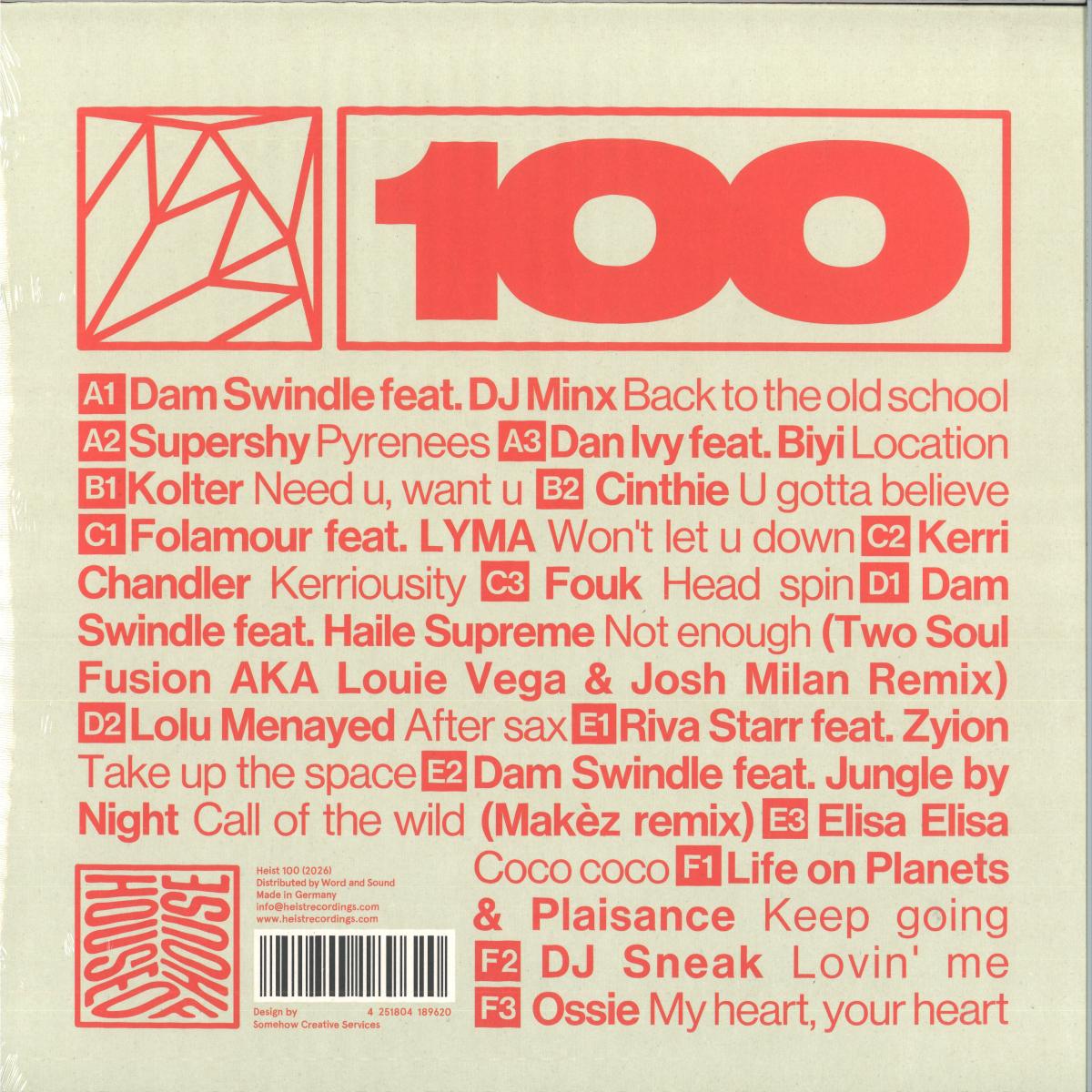 Various - House of House (VINYL 3x12" Heist HEIST100 2026) | NEW Mint (M) Mint (M) - HOUSE *NEW*