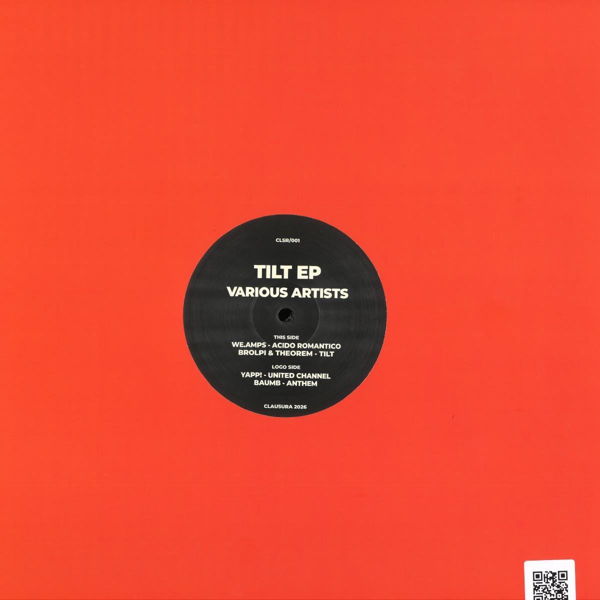 Various - Tilt EP (VINYL 12" clausura CLSR001) | NEW - HOUSE *NEW*