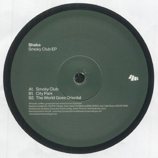 Shaka - (PRESALE) Smoky Club EP (VINYL) | Mint (M) Mint (M) - HOUSE *NEW*