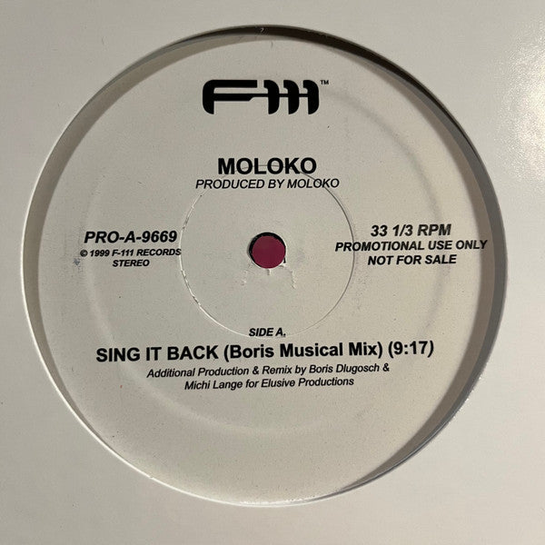 Moloko Sing It Back 12" Mint (M) Mint (M)