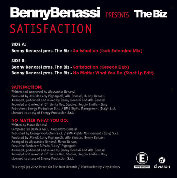 Satisfaction (VINYL) | Mint (M) Mint (M) - HOUSE *NEW*
