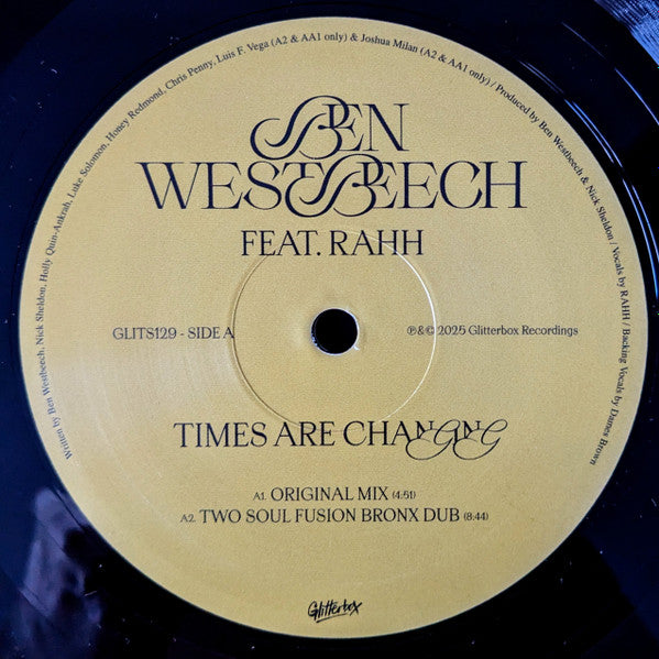 Times Are Changing (Two Soul Fusion Remixes)(VINYL) | Mint (M) Mint (M) - HOUSE *NEW*