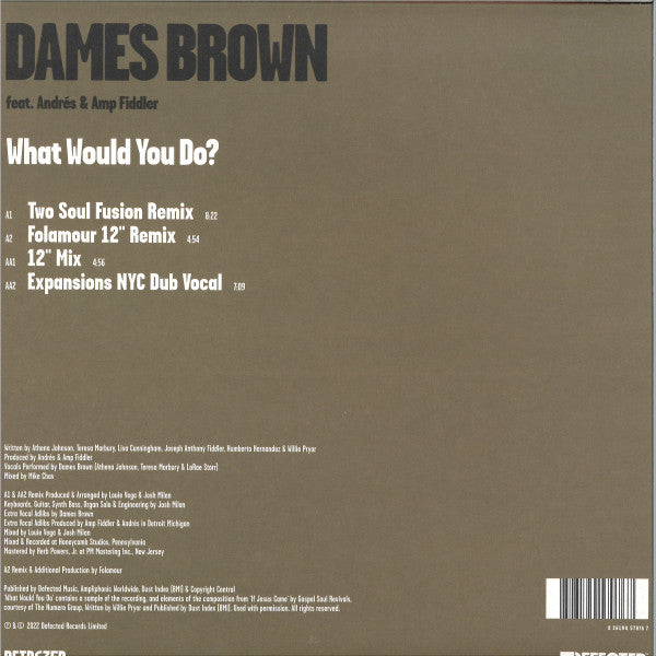 What Would You Do? (VINYL) | - HOUSE *NEW*