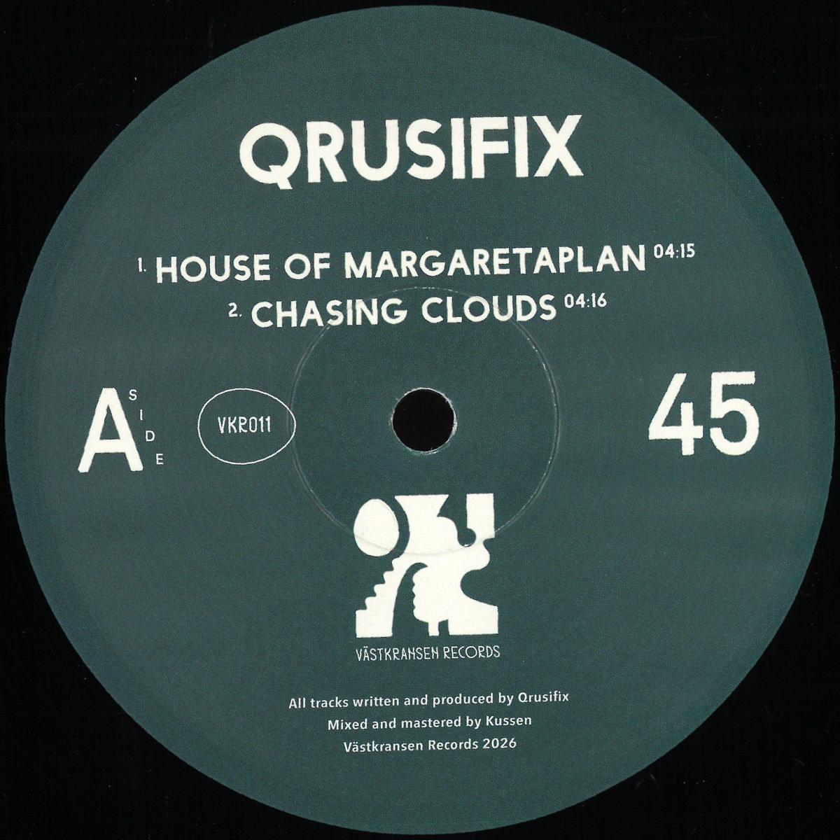 Qrusifix - Chasing Clouds EP (VINYL 12" Västkransen Records VKR011) | NEW Mint (M) Mint (M) - HOUSE *NEW*