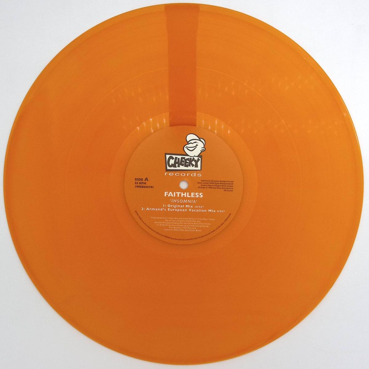 Faithless - Insomnia: 30th Anniversary (IMPORT 12" ORANGE VINYL LP CMG 19958444191) | NEW Mint (M) Mint (M) - HOUSE *NEW*