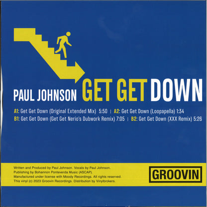 Paul Johnson - (PRESALE TBD) Get Get Down (VINYL 12" Groovin) | NEW - HOUSE *NEW*