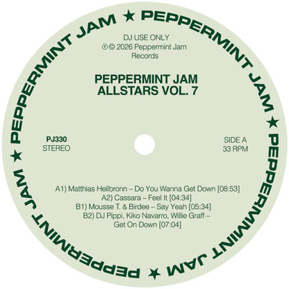 Various - (PRESALE 08/14/26) Peppermint Jam Allstars Vol 7 (VINYL 12" Peppermint Jam PJ330 2026) | NEW - HOUSE *NEW*