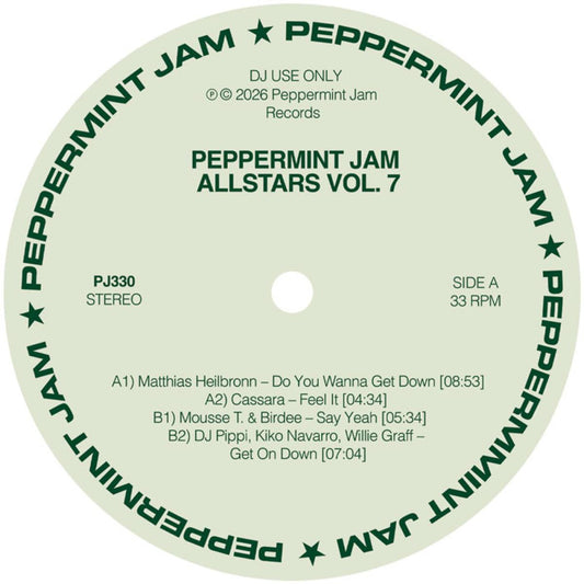 Various - (PRESALE 08/14/26) Peppermint Jam Allstars Vol 7 (VINYL 12" Peppermint Jam PJ330 2026) | NEW - HOUSE *NEW*