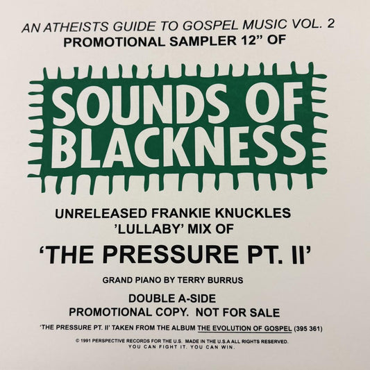 Sounds Of Blackness - (PRESALE 10/27/26) The Pressure Pt. II (Frankie Knuckles Lullaby Mix) [Unofficial Release] (VINYL 12" CYRENE-305) | NEW - HOUSE *NEW*
