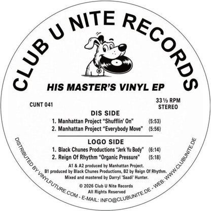 Various - (PRESALE 10/15/26) His Master's Vinyl (VINYL 12" Club U Nite CUNT041) | NEW - HOUSE *NEW*