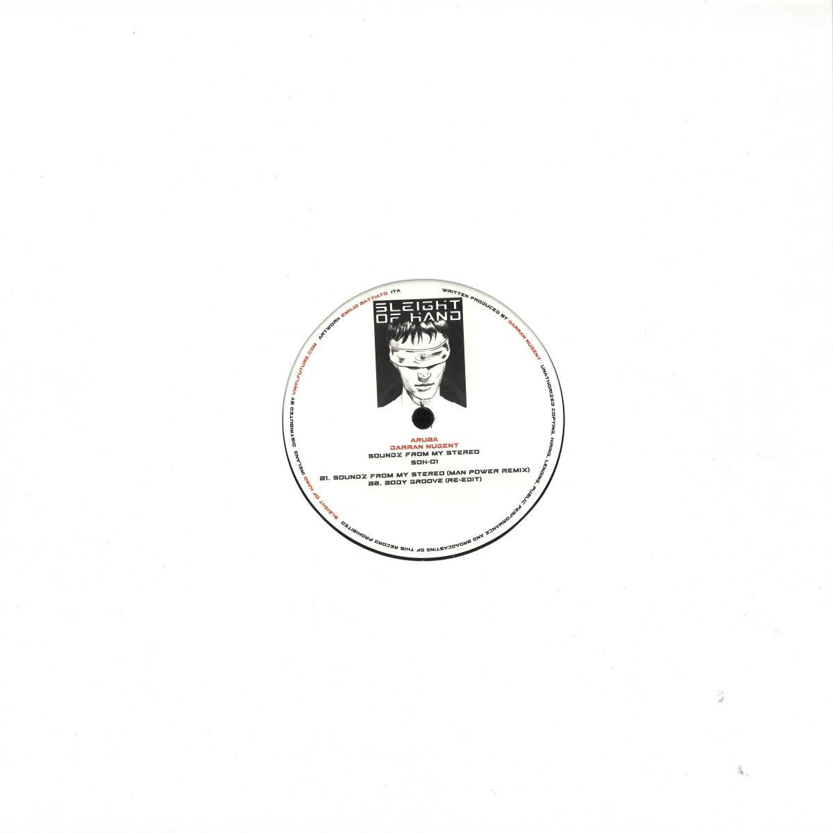 Aruba, Darran Nugent - Soundz From My Stereo (VINYL 12" Sleight of Hand SOH-01) | NEW Mint (M) Mint (M) - HOUSE *NEW*