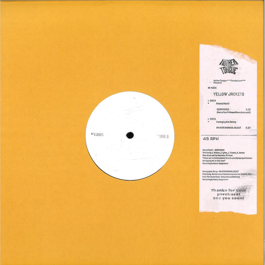 Arbeid Adelt! & Hieroglyphic Being - Yellow Jackets Vol. 5 (VINYL 12" Yellow Jackets) | NEW - HOUSE *NEW*
