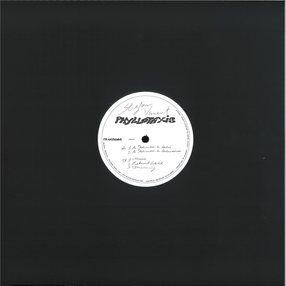 Stefan Vincent - Phyllotaxis (VINYL 12" Artisjok Records AR007) | NEW Mint (M) Mint (M) - HOUSE *NEW*