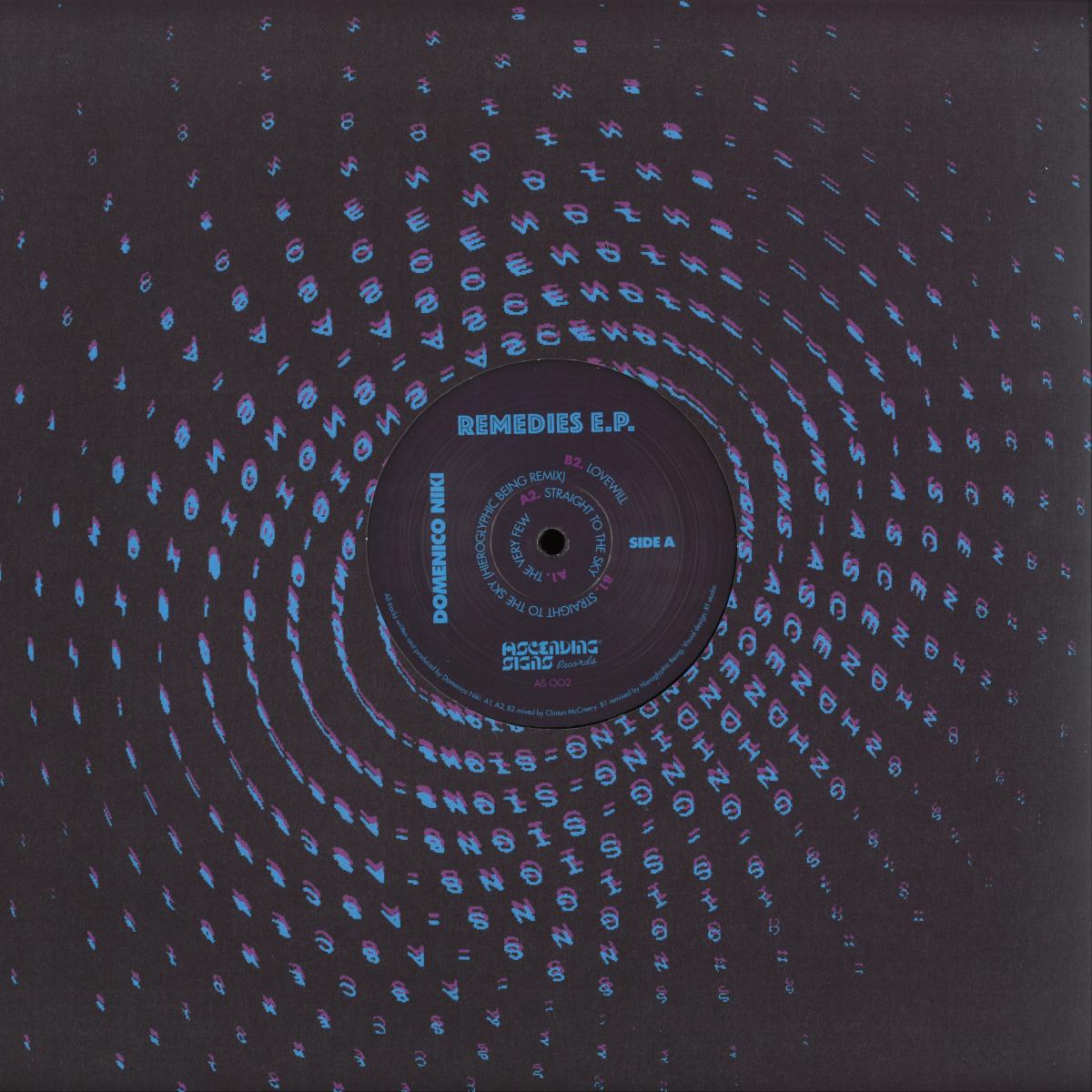 Domenico Niki - Remedies EP (VINYL 12" Ascending Signs Records AS002) | NEW Mint (M) Mint (M) - HOUSE *NEW*