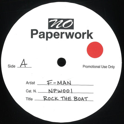 F-Man - (PRESALE 9/25/26) Rock The Boat (VINYL 12" No Paperwork) | NEW - HOUSE *NEW*