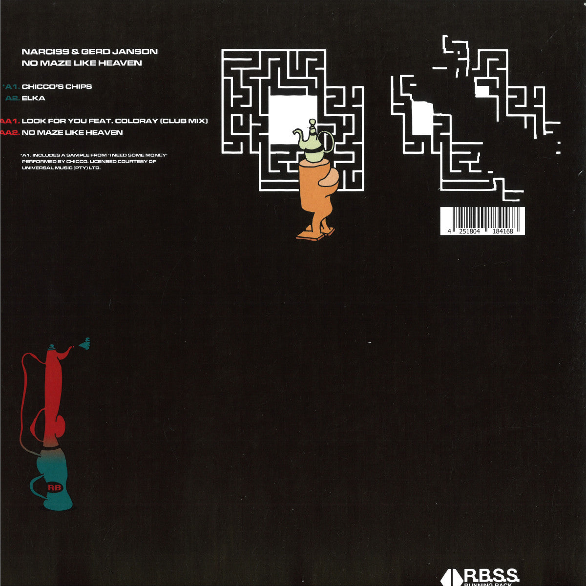 Narciss & Gerd Janson - No Maze Like Heaven (VINYL 12" Running Back) | NEW - HOUSE *NEW*