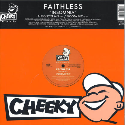 Faithless - Insomnia: 30th Anniversary (IMPORT 12" ORANGE VINYL LP CMG 19958444191) | NEW Mint (M) Mint (M) - HOUSE *NEW*