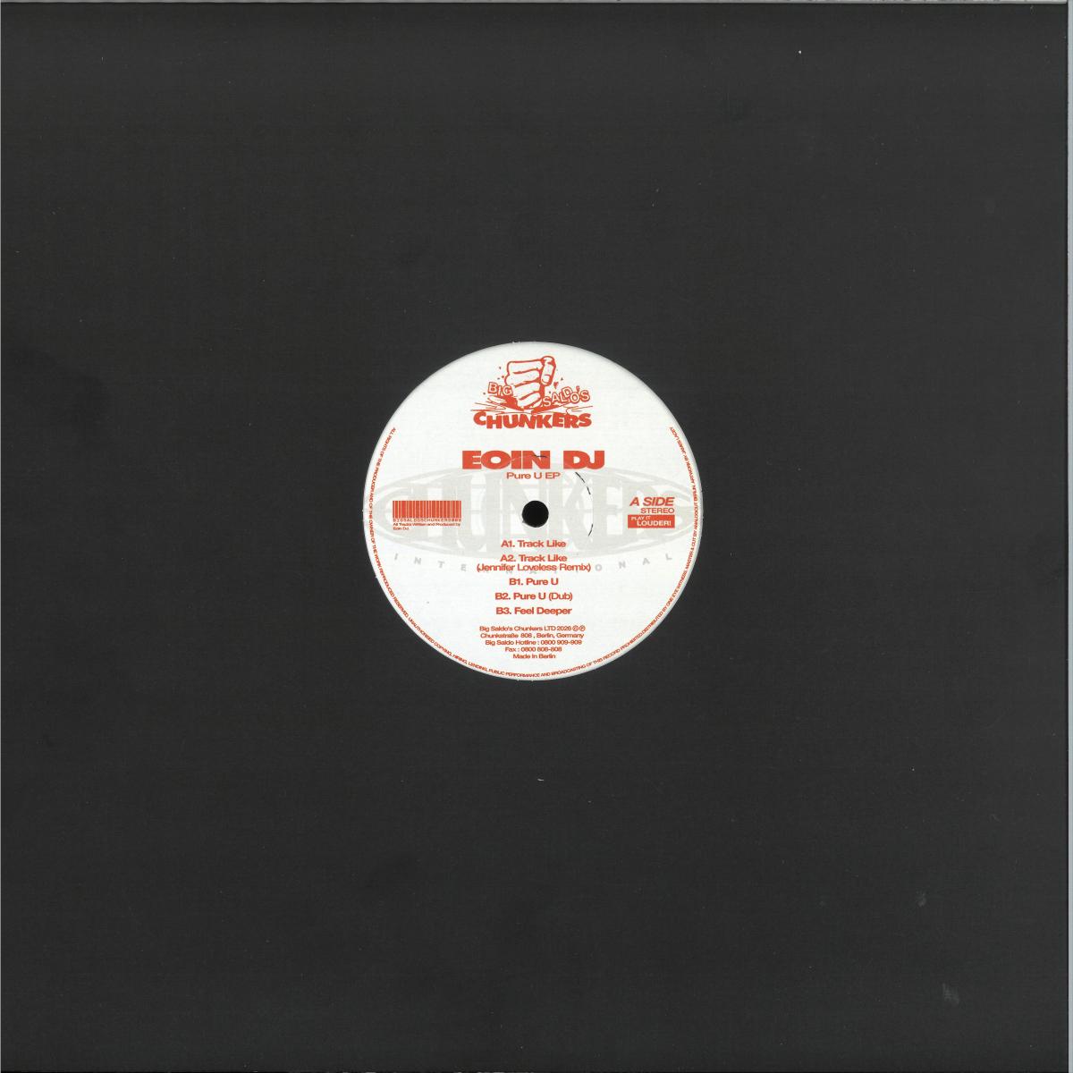 Eoin DJ - Pure U (VINYL 12" Big Saldo's Chunkers) | NEW Mint (M) Mint (M) - HOUSE *NEW*
