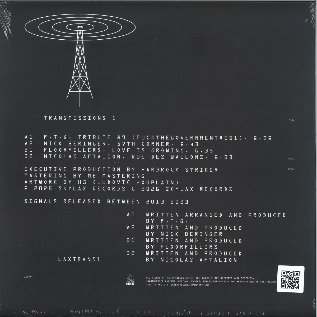 Various - Transmissions #1 (VINYL 12" Skylax LAXTRANS1) | NEW - HOUSE *NEW*