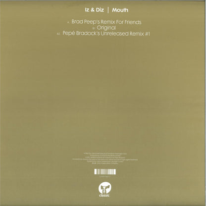 Iz & Diz - Mouth (VINYL 12" Classic) | NEW - HOUSE *NEW*