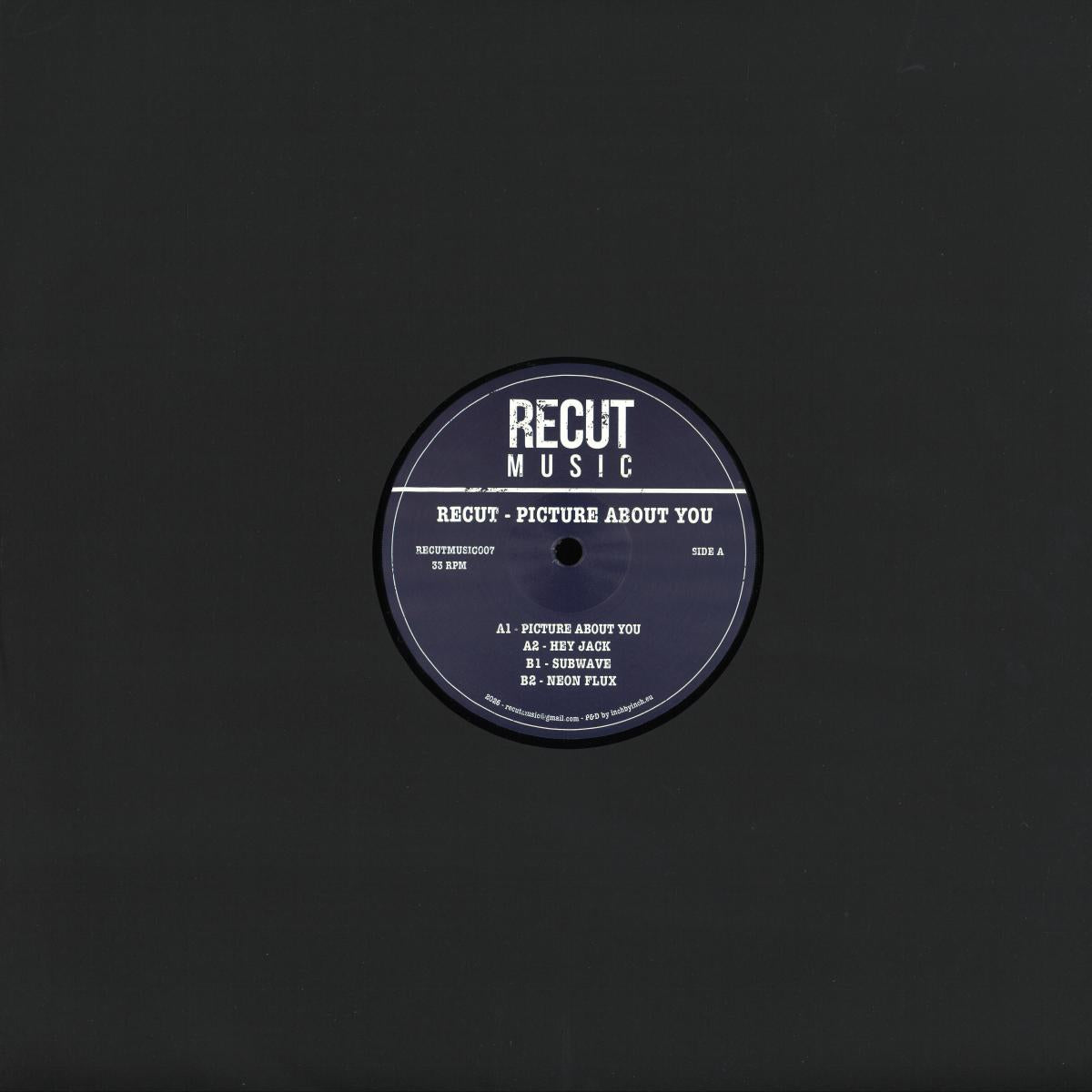 Recut - Pictue About You (VINYL 12" Recut Music) | NEW - HOUSE *NEW*
