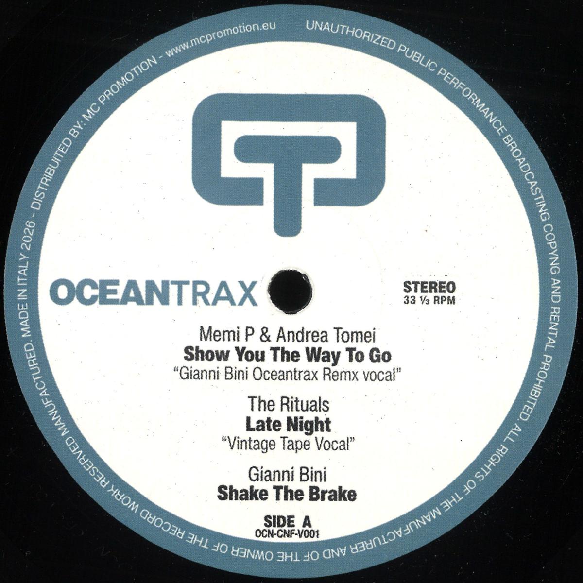 Various - Sounds Sampler Vol 1 (VINYL 12" Ocean Traxx OCNCNF-V001) | NEW Mint (M) Mint (M) - HOUSE *NEW*