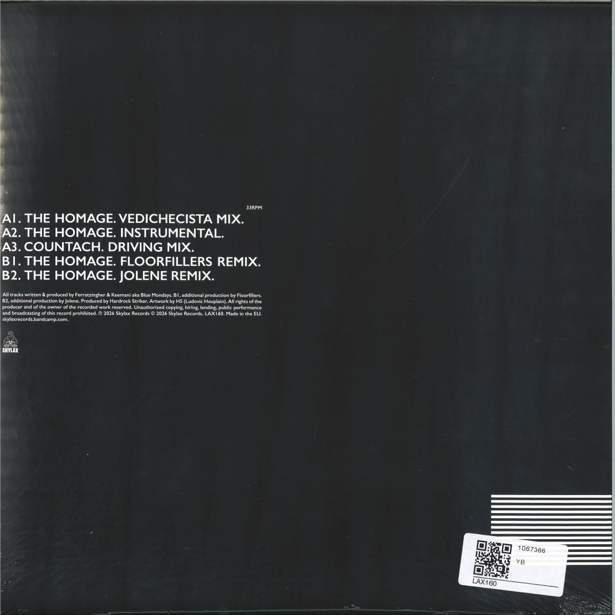 Blue Mondays - The Homage (VINYL 12" Skylax) | NEW - HOUSE *NEW*