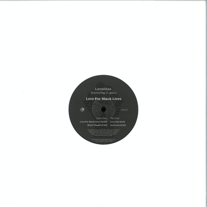 Leonidas featuring U-guru - (PRESALE) Love For Black Lives (VINYL) | Mint (M) Mint (M) - HOUSE *NEW*