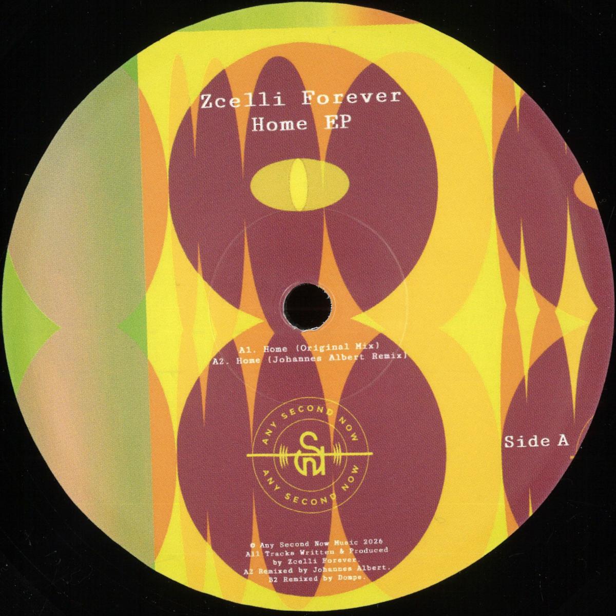 Zcelli Forever - Home (VINYL 12" Any Second Now) | NEW - HOUSE *NEW*