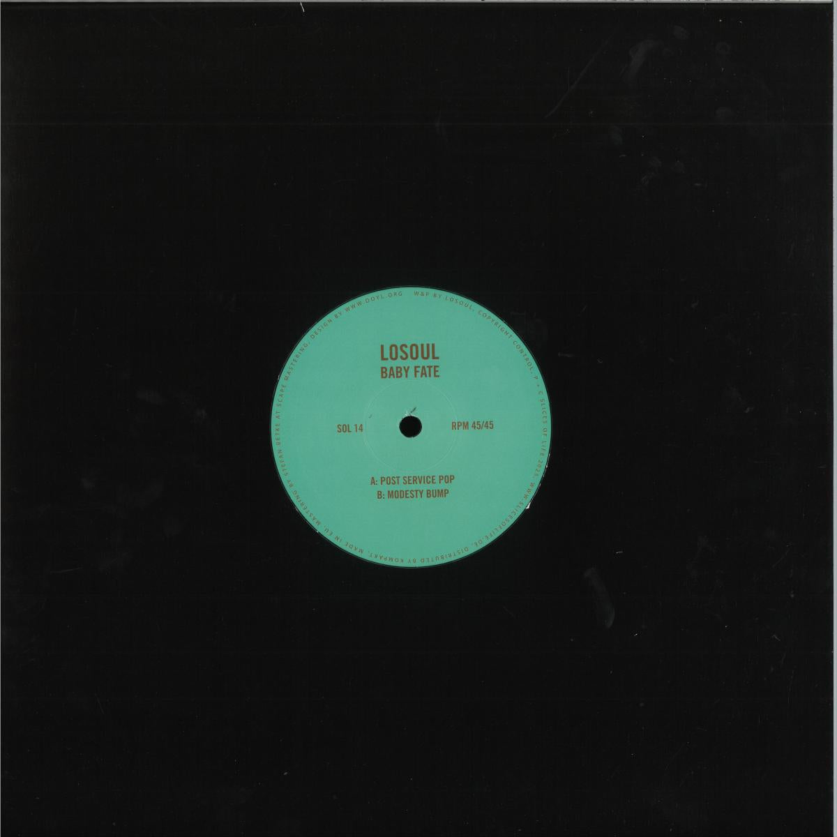 Losoul - Baby Fate (VINYL 12" SLICES OF LIFE SOL14 2026) | NEW - HOUSE *NEW*