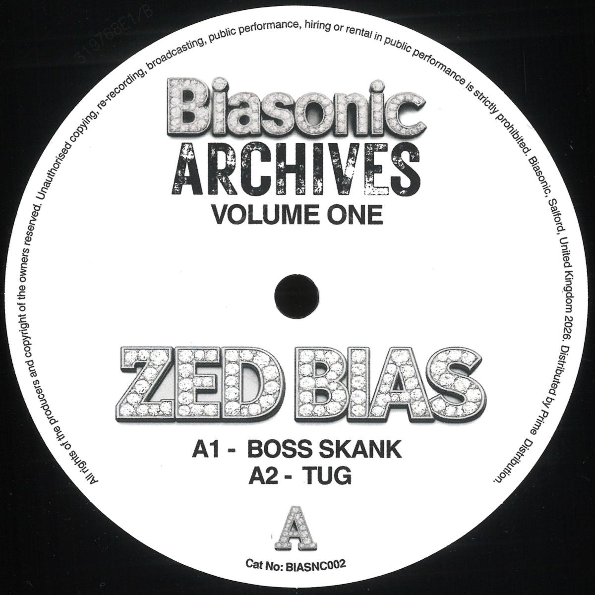 Zed Bias - Archives Vol 1 (VINYL 12" Biasonic) | NEW - HOUSE *NEW*