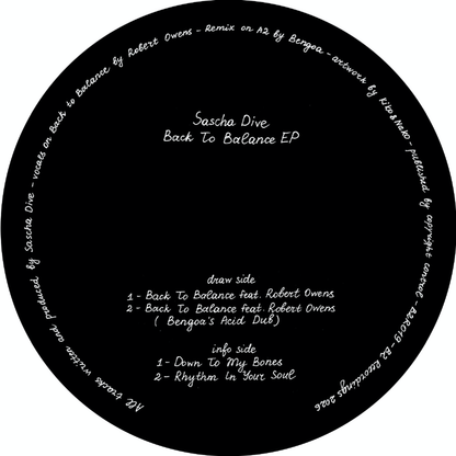 Sascha Dive, Robert Owens, Bengoa - (PRESALE 7/1/26) Back To Balance EP (VINYL) | Mint (M) Mint (M) - HOUSE *NEW*
