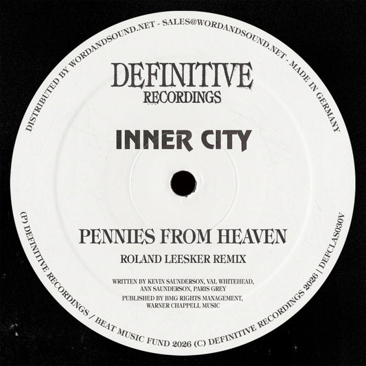 Inner City - (PRESALE 07/31/26) Pennies From Heaven (VINYL 12" Definitive Recordings DEFCLAS030V) | NEW Mint (M) Mint (M) - HOUSE *NEW*
