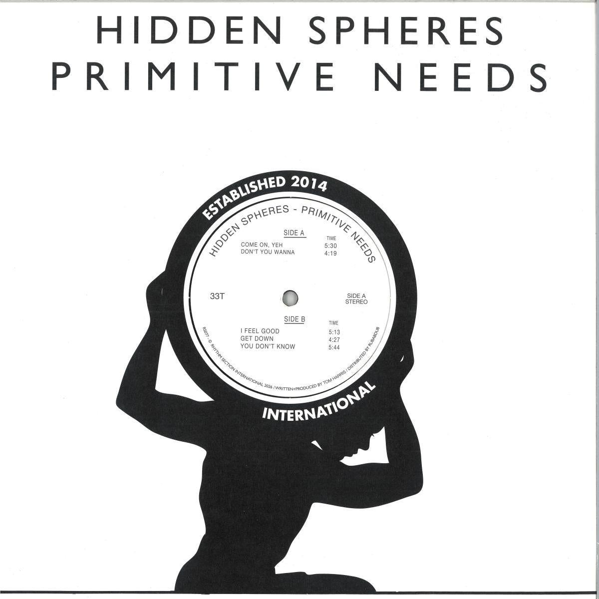 Hidden Spheres - Primitive Needs LP (VINYL LP Rhythm Section International RS077LP) | NEW Mint (M) Mint (M) - HOUSE *NEW*