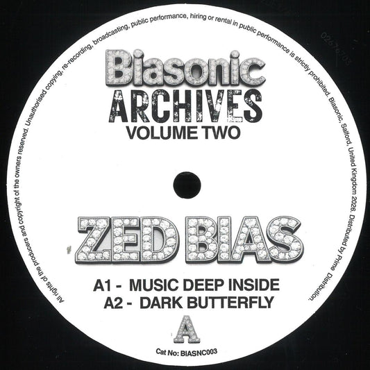 Zed Bias - Archives Vol 2 (VINYL 12" Biasonic) | NEW - HOUSE *NEW*