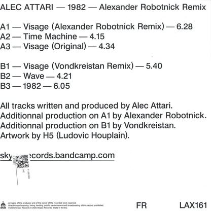 Alec Attari - 1982 (VINYL 12" Skylax) | NEW - HOUSE *NEW*