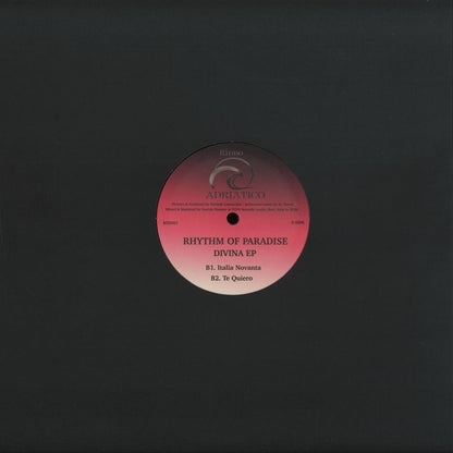 Rhythm Of Paradise - (PRESALE TBD) Divina EP (VINYL 12" Ritmo Adriatico RTD001) | NEW Mint (M) Mint (M) - HOUSE *NEW*
