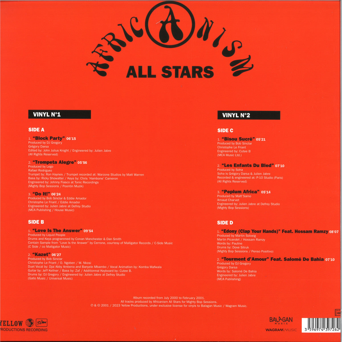 Africanism Allstars - Africanism Vol. I (VINYL 2x12" Yellow Productions) | NEW Mint (M) Mint (M) - HOUSE *NEW*
