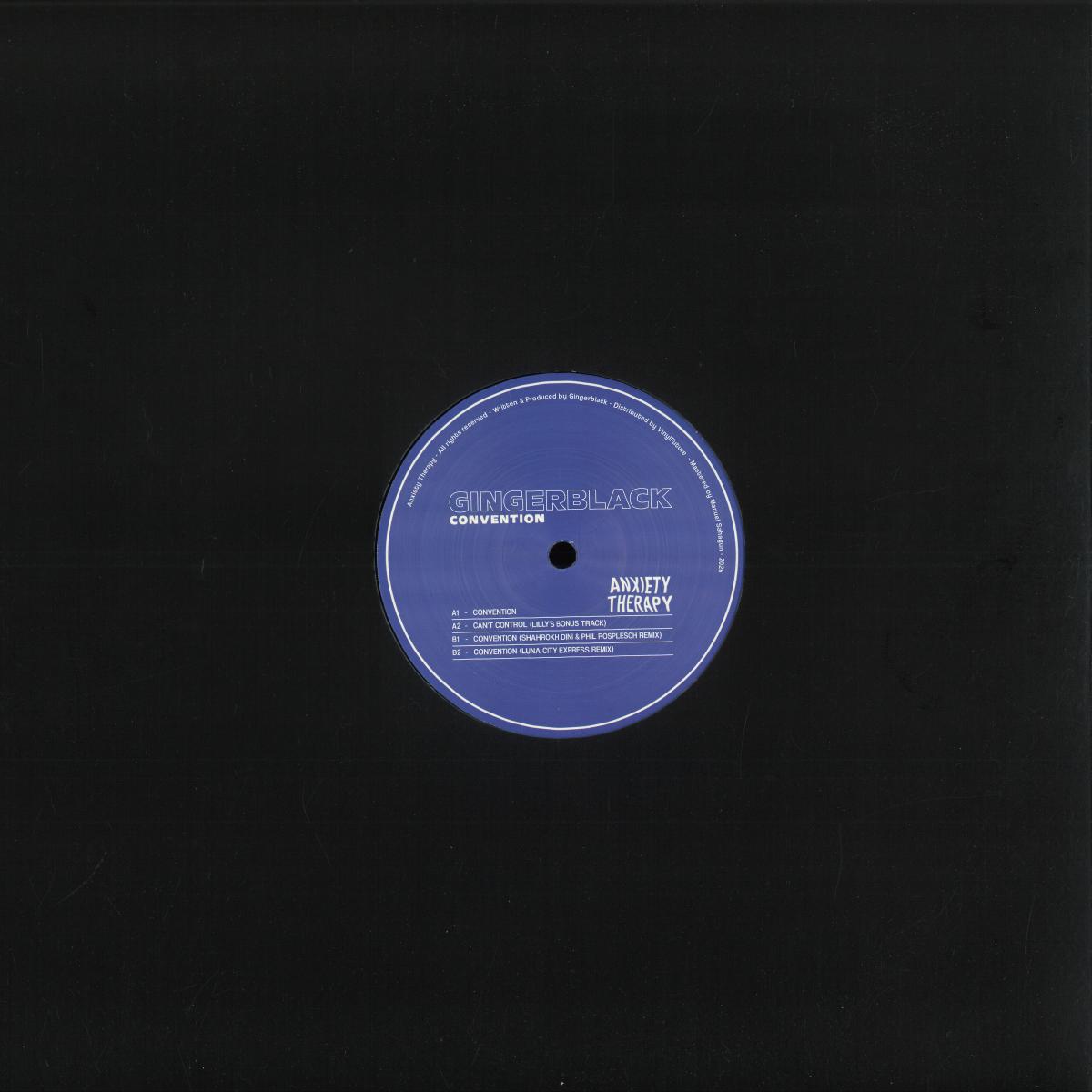 Gingerblack - (PRESALE 9/21/26) Convention (VINYL 12" Anxiety Therapy) | NEW - HOUSE *NEW*