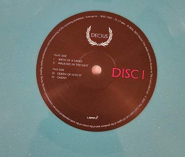 Decius Vol. II (Splendour & Obedience)(TURQUOISE VINYL) | Mint (M) Mint (M) - HOUSE *SEALED/COLOR*