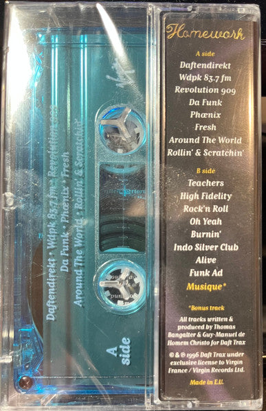 Homework (UNOFFICIAL CASSETTE) | Mint (M) Mint (M) - HOUSE *SEALED*