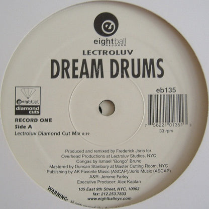 Lectroluv - Dream Drums | Excellent (EX) Generic - HOUSE / USED *EXCELLENT+*