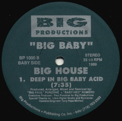 Big Baby - Big House (VINYL LP) | Excellent+ (EX+) Generic - HOUSE / USED *EXCELLENT+*