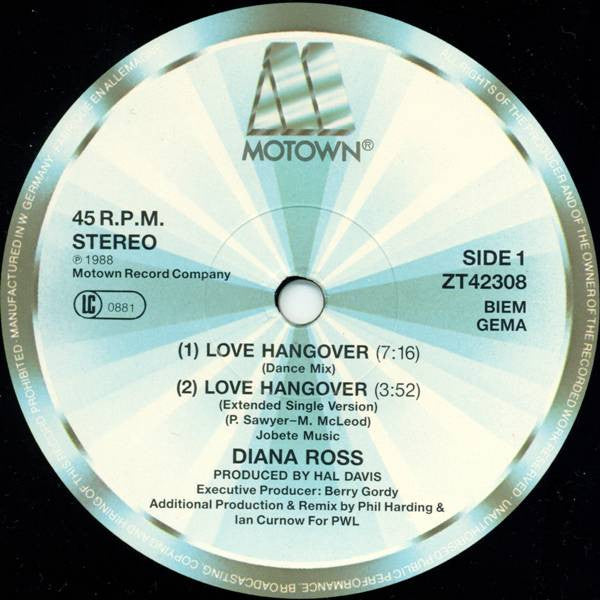Love Hangover (PWL 88 Remix) (VINYL) | Excellent+ (EX+) Near Mint (NM) - HOUSE / USED *EXCELLENT+*