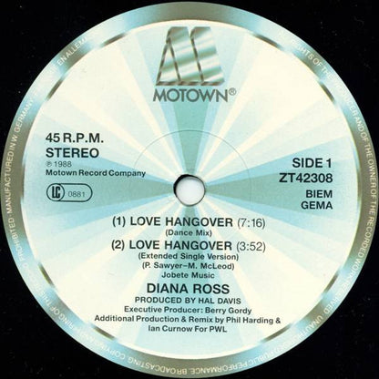 Love Hangover (PWL 88 Remix) (VINYL) | Excellent+ (EX+) Near Mint (NM) - HOUSE / USED *EXCELLENT+*